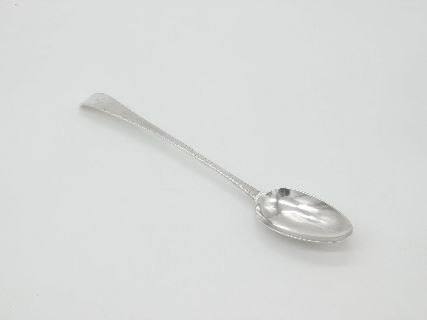 Georgian Sterling Silver Bright Cut Large Basting Spoon 1794 London Antique