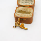 9ct Yellow Gold Opening Marriage in the Shoe Charm Vintage 1968 Birmingham
