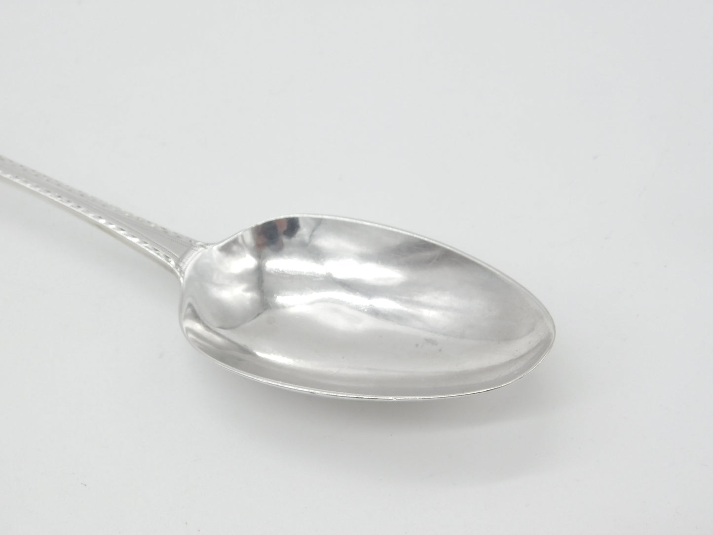 Georgian Sterling Silver Bright Cut Large Basting Spoon 1794 London Antique