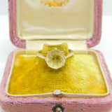 9ct Yellow Gold & Citrine Set Solitaire Ring Vintage c1970 Sheffield