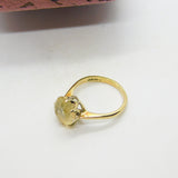 9ct Yellow Gold & Citrine Set Solitaire Ring Vintage c1970 Sheffield