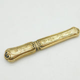 19th Century Ornate French Boxed Sterling Silver Gilt Sewing Kit Antique c1880