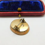 Georgian Rolled Gold & Carved Agate Intaglio Seal of Soldier Brooch Antique 1800