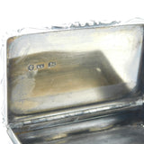 Victorian Sterling Silver Floral Pattern Snuff Box Antique 1860 Birmingham