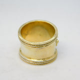 Studio Jewellery Sterling Silver Gilt & Spinel Set Star Form Statement Ring Vintage c1980