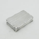 Victorian Sterling Silver Floral Pattern Snuff Box Antique 1860 Birmingham