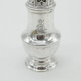 George II Sterling Silver Leopard Crest Caster Muffineer 1749 Antique London