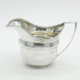Victorian Sterling Silver Floral Pattern Cream Jug Antique 1880 London