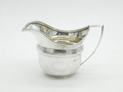 Victorian Sterling Silver Floral Pattern Cream Jug Antique 1880 London