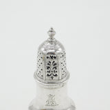 George II Sterling Silver Leopard Crest Caster Muffineer 1749 Antique London