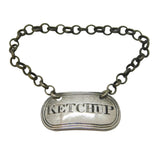 George III Sterling Silver 'Ketchup' Sauce Label Antique c1790 London