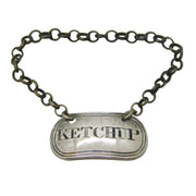 George III Sterling Silver 'Ketchup' Sauce Label Antique c1790 London