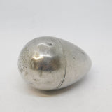 George III Sterling Silver Crested Egg Form Piercing Pot Antique c1790