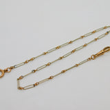 9ct Gold Albert Watch Chain Trombone Link 34.0cm 13.3" Antique Victorian