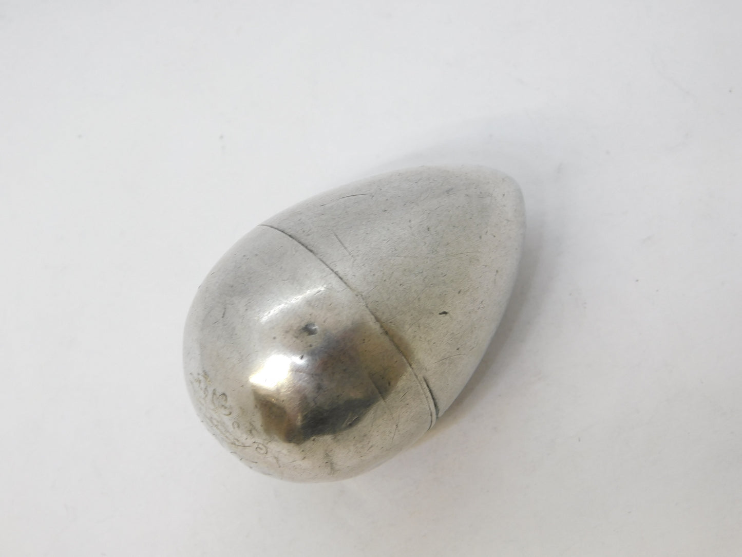 George III Sterling Silver Crested Egg Form Piercing Pot Antique c1790