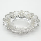 Edwardian Sterling Silver Floral Pattern Fruit Dish 1902 Sheffield Mappin & Webb