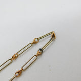 9ct Gold Albert Watch Chain Trombone Link 34.0cm 13.3" Antique Victorian