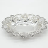 Edwardian Sterling Silver Floral Pattern Fruit Dish 1902 Sheffield Mappin & Webb