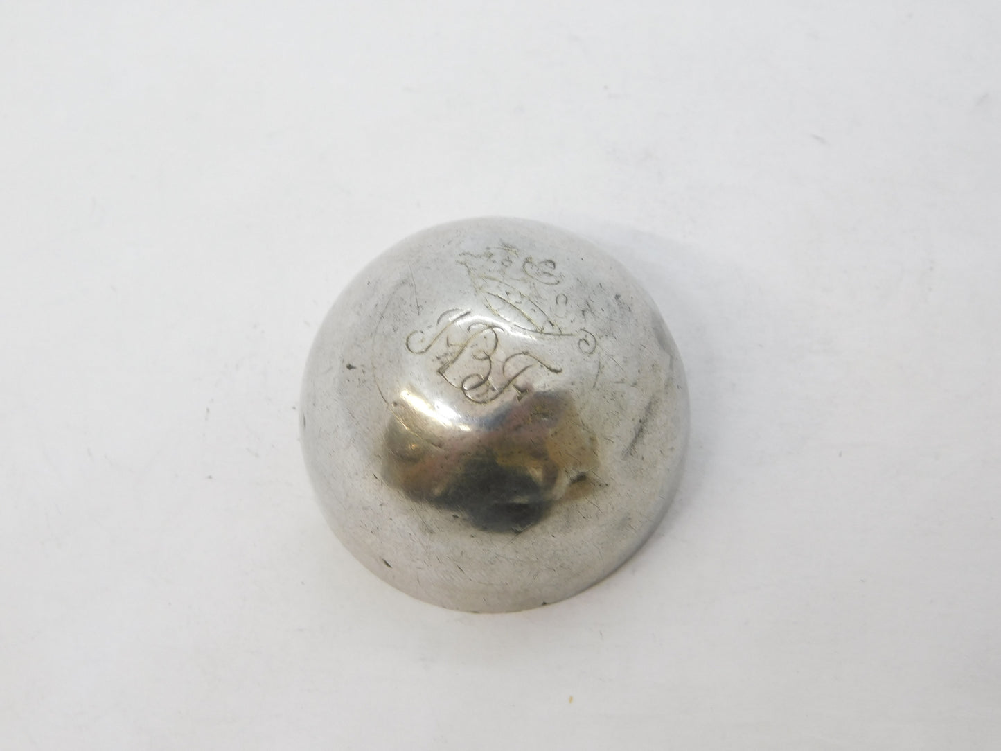 George III Sterling Silver Crested Egg Form Piercing Pot Antique c1790