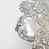 Edwardian Sterling Silver Floral Pattern Fruit Dish 1902 Sheffield Mappin & Webb