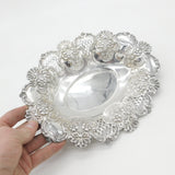 Edwardian Sterling Silver Floral Pattern Fruit Dish 1902 Sheffield Mappin & Webb