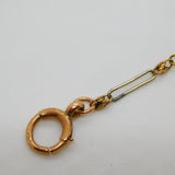 9ct Gold Albert Watch Chain Trombone Link 34.0cm 13.3" Antique Victorian