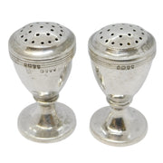 Victorian Sterling Silver Pedestal Salt & Pepper Shakers Antique 1877 London