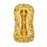 18th Century Mughal Indian Silver Gilt Old-Cut Diamond Set Buckle Antique