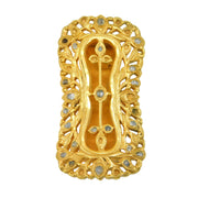 18th Century Mughal Indian Silver Gilt Old-Cut Diamond Set Buckle Antique