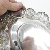 Edwardian Sterling Silver Floral Pattern Fruit Dish 1902 Sheffield Mappin & Webb