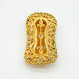 18th Century Mughal Indian Silver Gilt Old-Cut Diamond Set Buckle Antique