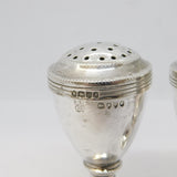 Victorian Sterling Silver Pedestal Salt & Pepper Shakers Antique 1877 London