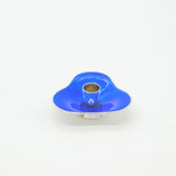 Meka Danish Sterling Silver & Blue Guilloche Enamel Candlestick c1920 Art Deco