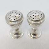 Victorian Sterling Silver Pedestal Salt & Pepper Shakers Antique 1877 London