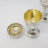 Victorian Sterling Silver Pedestal Salt & Pepper Shakers Antique 1877 London