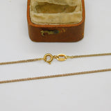18ct Yellow Gold Curb Link Chain Necklace 46.8cm / 18.4" Vintage c1980
