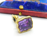 Victorian Rolled Gold & Carved Amethyst Monogram Intaglio Fob Seal c1860 Antique