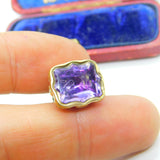 Victorian Rolled Gold & Carved Amethyst Monogram Intaglio Fob Seal c1860 Antique