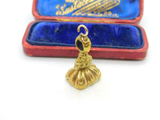 Victorian Rolled Gold & Carved Amethyst Monogram Intaglio Fob Seal c1860 Antique