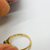 9ct Yellow Gold & Sapphire Floral Cluster Ring 1975 Birmingham Vintage