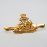 WWII 9ct Yellow Gold Royal Artillery Sweetheart Brooch Antique c1940