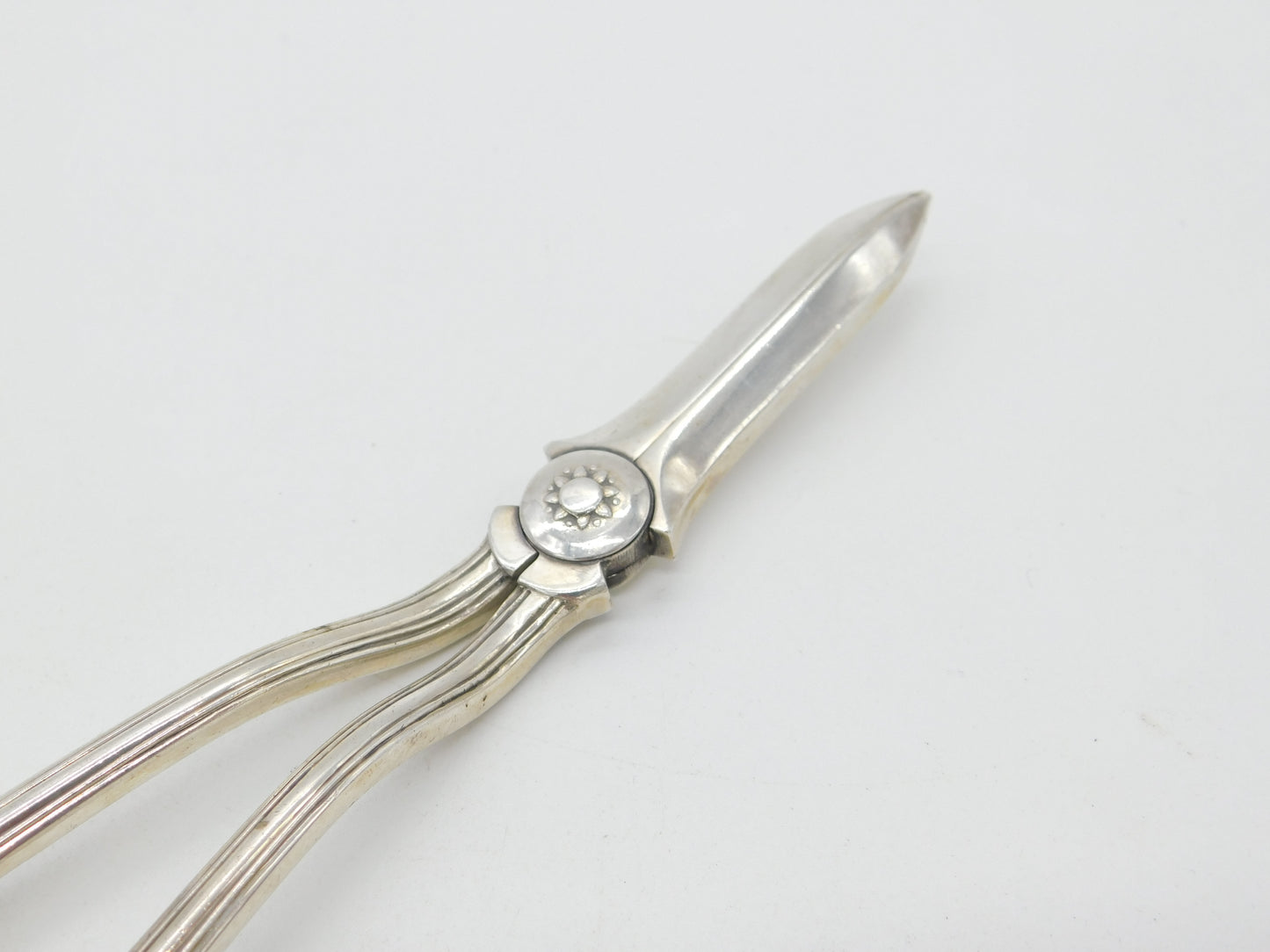 Art Nouveau Victorian Sterling Silver Grape Scissors or Shears Antique 1899 Sheffield