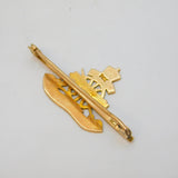 WWII 9ct Yellow Gold Royal Artillery Sweetheart Brooch Antique c1940