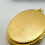 9ct Yellow Gold Floral Pattern Sweetheart Locket Vintage 1982 Birmingham