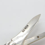 Art Nouveau Victorian Sterling Silver Grape Scissors or Shears Antique 1899 Sheffield