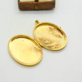 9ct Yellow Gold Floral Pattern Sweetheart Locket Vintage 1982 Birmingham