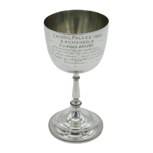 Victorian Sterling Silver 'Crystal Palace Archangels' Goblet Cup Antique 1896