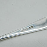 Victorian Sterling Silver Floral Teaspoon & Tongs Set Antique 1898 Sheffield