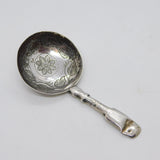 George IV Sterling Silver Floral Pattern Tea Caddy Spoon Antique 1826 Birmingham