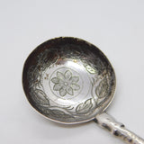 George IV Sterling Silver Floral Pattern Tea Caddy Spoon Antique 1826 Birmingham